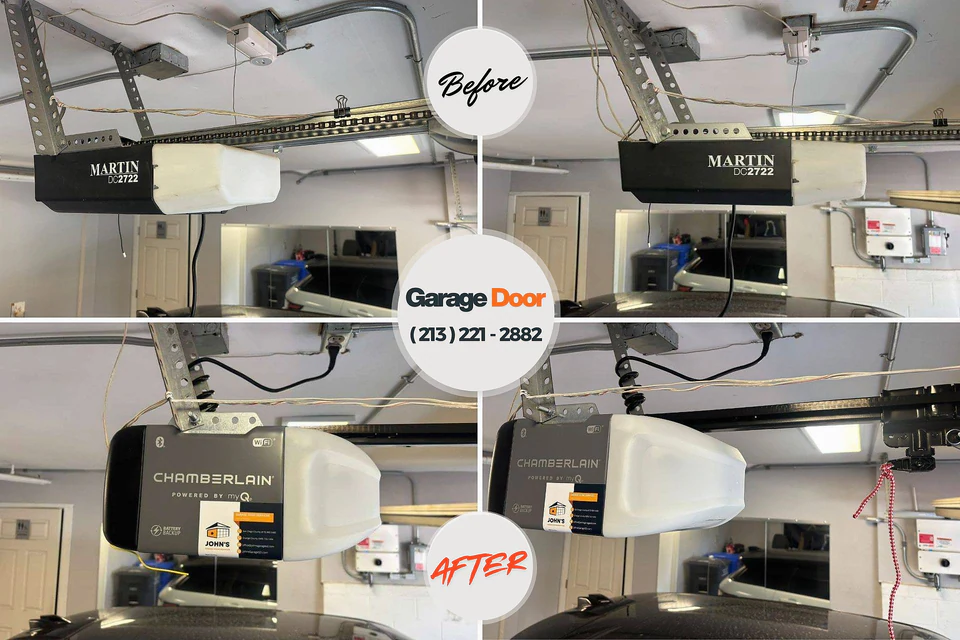 Before and after: garage door repair Anaconda, MT